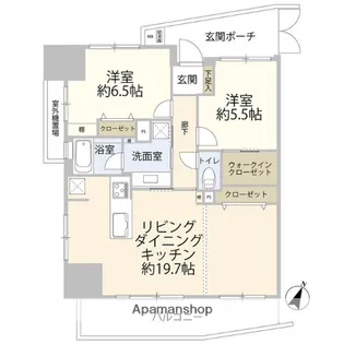 藤和シティホームズ大井町駅前【8号室】の間取り