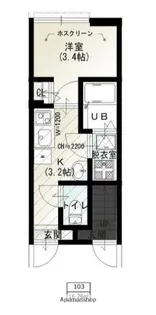 ソルナクレイシア荏原町【1階】の間取り