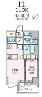 クレストコート旗の台【3階】の間取り