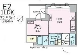 クレストコート旗の台【2階】の間取り