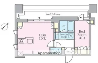 クレストコート旗の台【4階】の間取り