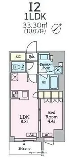 クレストコート旗の台【4階】の間取り