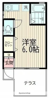 サニーフラットE【1階】の間取り