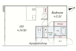 THE TRIAS296【401号室】の間取り