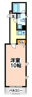 ポッドクレスト荏原【2階】の間取り