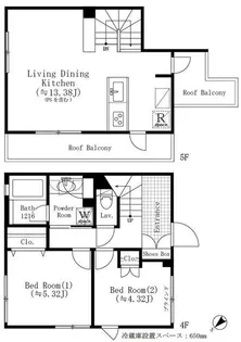 ASTILE目黒不動前【4階】の間取り
