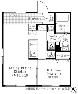 ASTILE目黒不動前【1階】の間取り