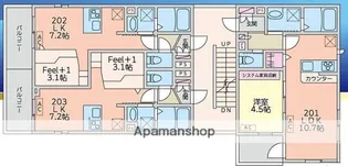 ZATTO TERRACE HANEDA【302号室】の間取り