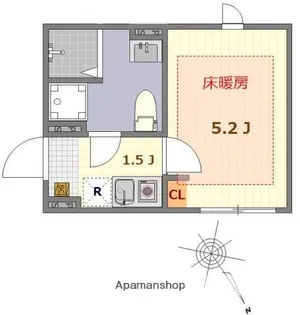 THEROOM’S羽田(ザ・ルームス羽田)(ザルームスハネ【2階】の間取り