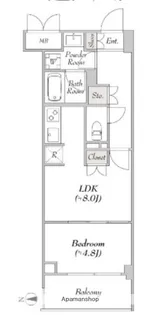ミリアレジデンス大岡山【3階】の間取り