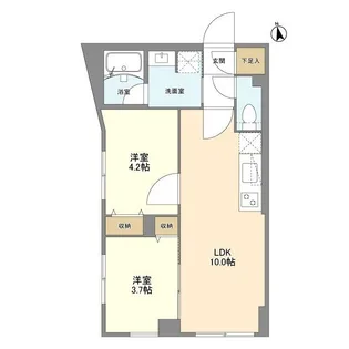 ウェルスクエア学芸大学Ⅱ【1階】の間取り