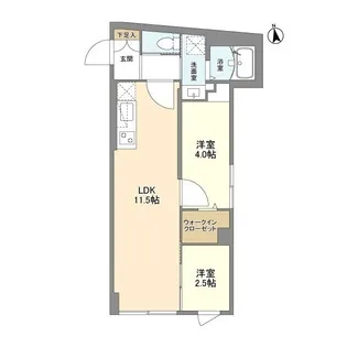 ウェルスクエア学芸大学Ⅱ【3階】の間取り