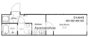 BLUEPALETTE池上【403号室】の間取り