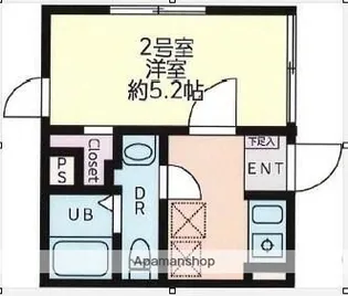 ミレドゥーエ西小山【2階】の間取り