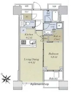 シティタワー武蔵小山【24階】の間取り