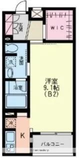 グレースコート山王【206号室】の間取り