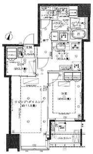 大崎ウエストシティタワーズ【14階】の間取り