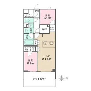 LA PERLA JIYUGAOKAⅡ【001号室】の間取り