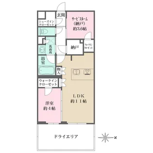 LA PERLA JIYUGAOKAⅡ【-1階】の間取り