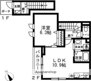 アンシェール【2階】の間取り