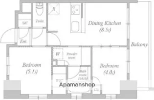 エスタート品川南大井【12階】の間取り