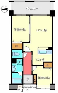 ガーデンコート蒲田【8階】の間取り
