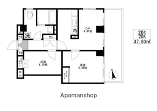 ドメス蒲田【201号室】の間取り