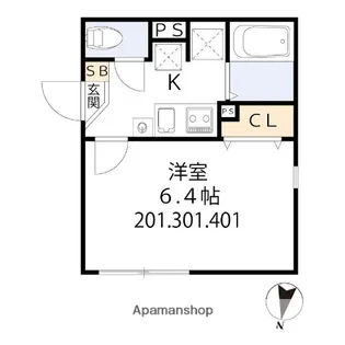 グラシア・ベイ大森【4号室】の間取り