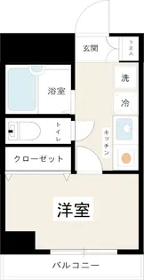 ベルデ南千束【202号室号室】の間取り