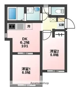 GLANZ碑文谷【1階】の間取り