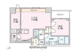 プライマル品川大井町【6階】の間取り