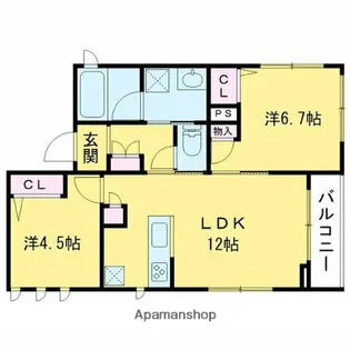 エンジェル榮【3階】の間取り