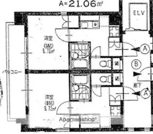 リバーウッド梅屋敷【4階】の間取り