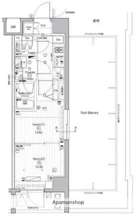 PREMIUM CUBE 武蔵小山【5階】の間取り