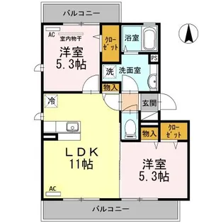 ガーデンハイツ【1階】の間取り