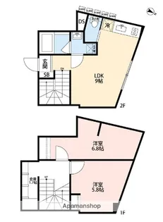 オークレスト下目黒【1階】の間取り