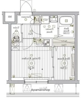 ミライズ下丸子アロー【1階】の間取り