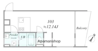 TRIAS166【103号室】の間取り