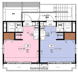 リンシ パーク サイド【3階】の間取り