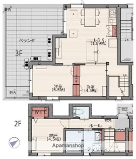 BIARRITZ SANNO【202号室】の間取り