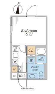 LEGALAND西五反田ANNEX【4階】の間取り