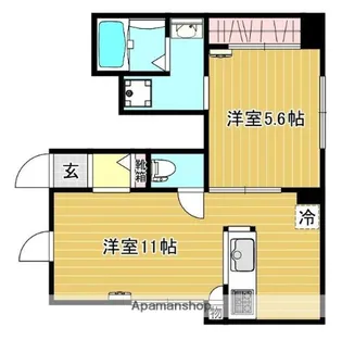ラディーチェ目黒緑ヶ丘【1階】の間取り