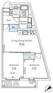 SOLASIARESIDENCE大井町【2階】の間取り