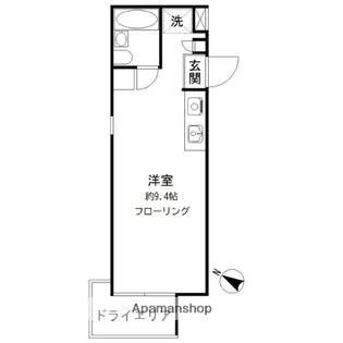 カトレイユ池上【101号室】の間取り