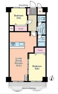 目黒西口マンション1号館【8階】の間取り