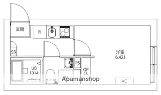 AXIA M−CITY武蔵小山【101号室】の間取り