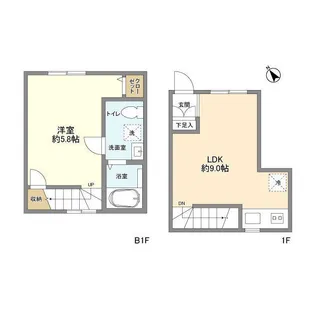 スタイリオフィット武蔵小山【1階】の間取り