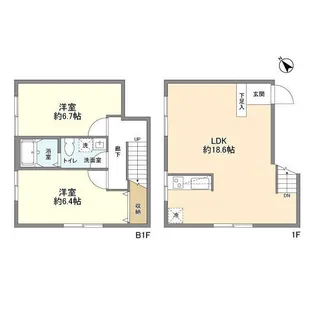 スタイリオフィット武蔵小山【1階】の間取り
