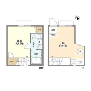 スタイリオフィット武蔵小山【1階】の間取り