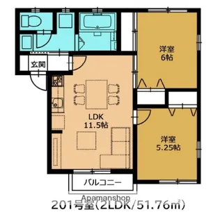 プチ・ラヴィーン【2階】の間取り